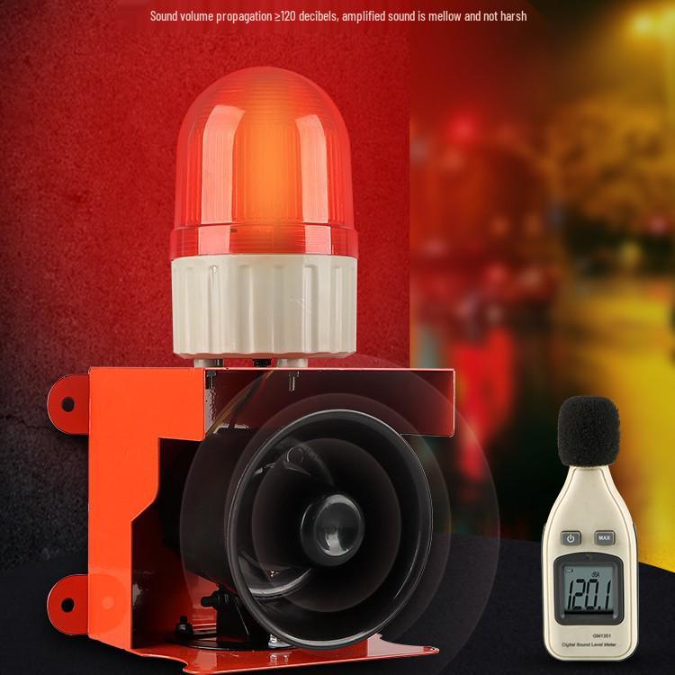 High Power Industrial Sound & Light Alarm 12V/24V/220V