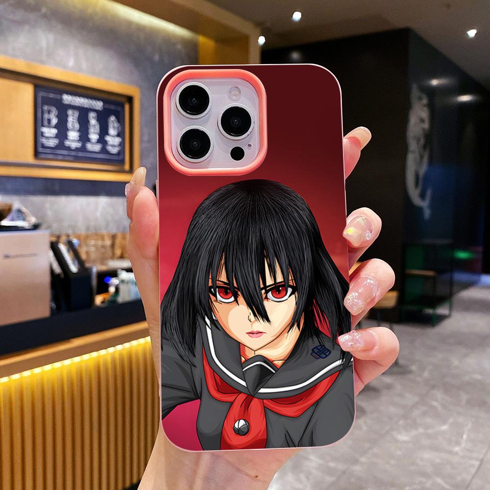 

Akame Kurome Jelly Double layer Pink Mobile Phone Case for iPhone 17 16 15 14 13 12 11 Air Pro Max Plus Protective iPhone 11