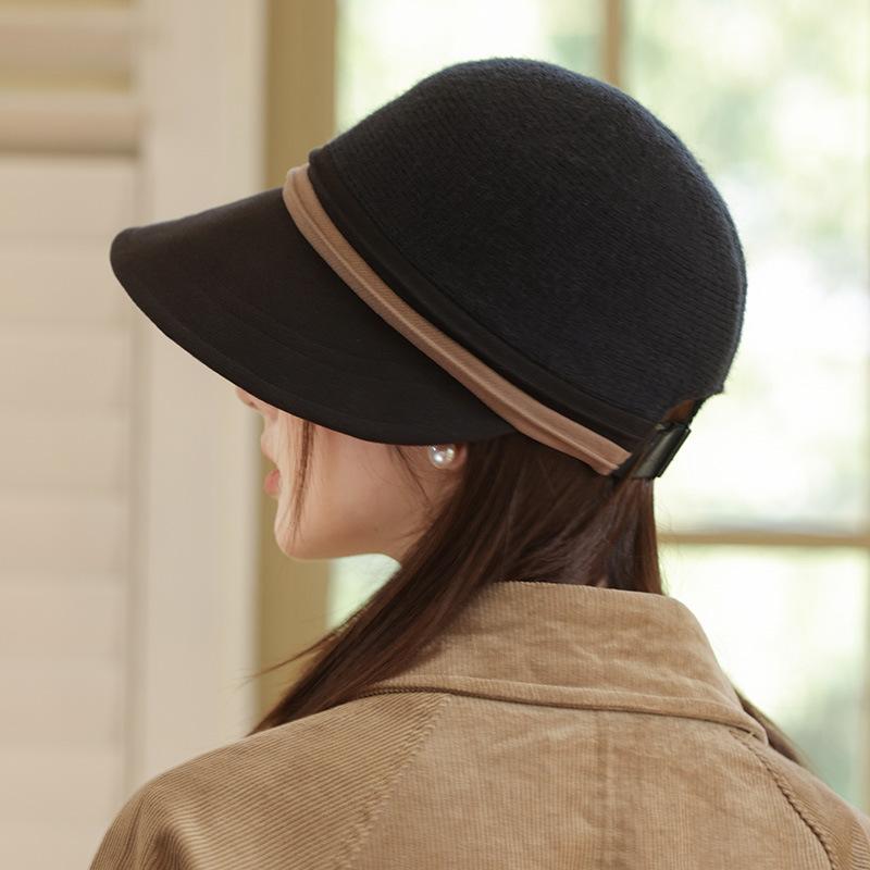 Autumn and Winter New Hat Women's Retro Premium Sense Cap Basin Hat Thermal Hat