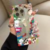 Clear Square Back Tube Case Protection For iPhone 13 11 14 Pro Max 16 ProMax 15 Plus 12 Anti-Oxygen,Crayon Shin-chan Pattern Casing