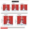 2pcs 2D Flat Printing Merry Christmas Popular Curtains Merry Christmas Snowman Cardinal Bluebird 100% Polyester Fabric Without
