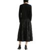 Karl Lagerfeld Commuter Outdoor Casual Lightweight Luxury Pearl Lace Round Neck Single-Breasted Knit Sweater Women Sweater Black E36W2013