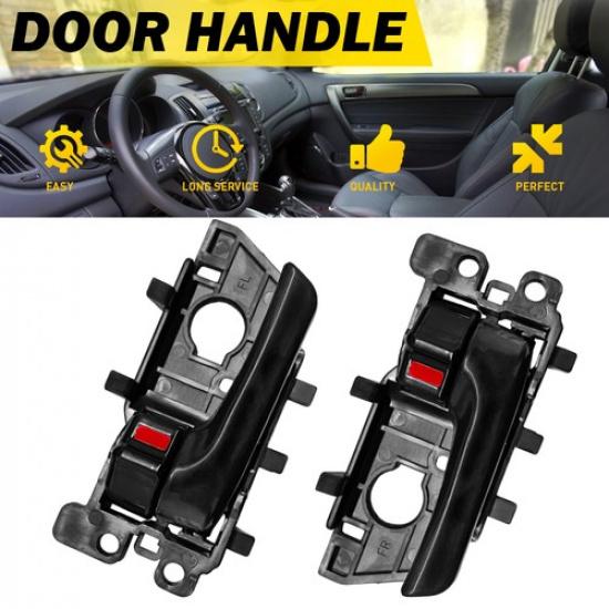 

Interior ide Handle Door Left+Right 2010-2013 Bezel For Black Forte Kia Sedan