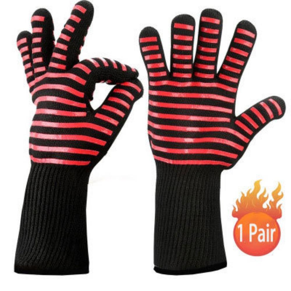 High Temperature Resistant 500/800 Degree Microwave Oven Silicone Non-slip Gloves, Heat Insulated Barbecue Oven Gloves