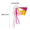 Yogodlns Exquisite Cute Faux Leather Flower Tassel Braided Rope Bag Charms Pendant For Handbag Purse Backpack Accessories