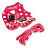 Pink Tone Small Dog Vest Harness Polka Dot Print Puppy Outdoor Harness  Daily Walking
