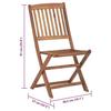 VidaXL Chaises pliables de jardin 2 pcs avec coussins Bois d'acacia