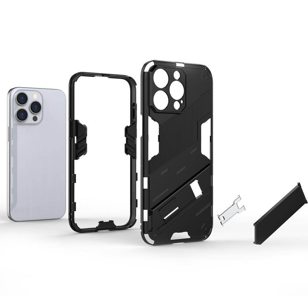 Kickstand Phone Case for iPhone 15 Pro Max,Drop Protection Phone Cover PC+TPU Back Shell