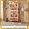 WEZHO Steel Bookshelf with Glass Doors