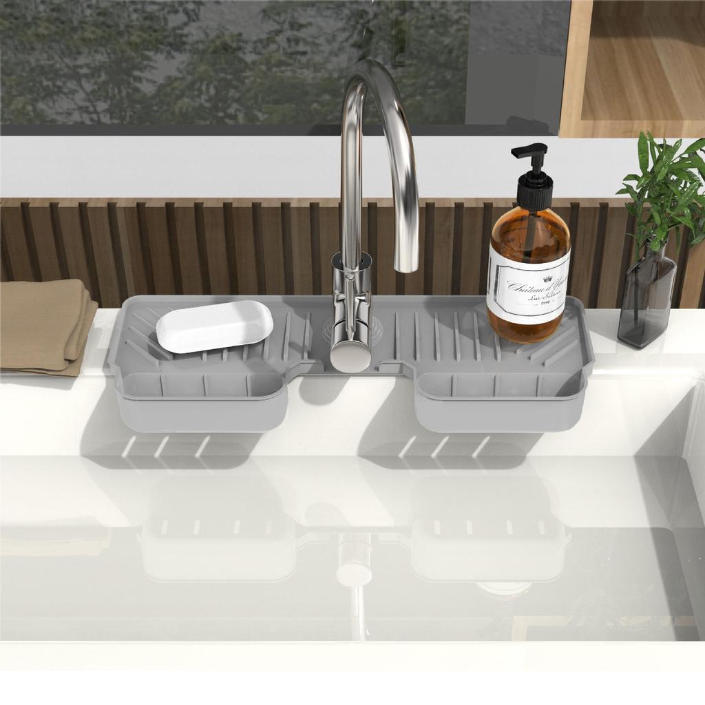 Thickened Faucet Splashproof Water Pad Version Silicone  Absorbent Pad Sink Anti-spray and Drain Water Retaining Pad For Kitchen