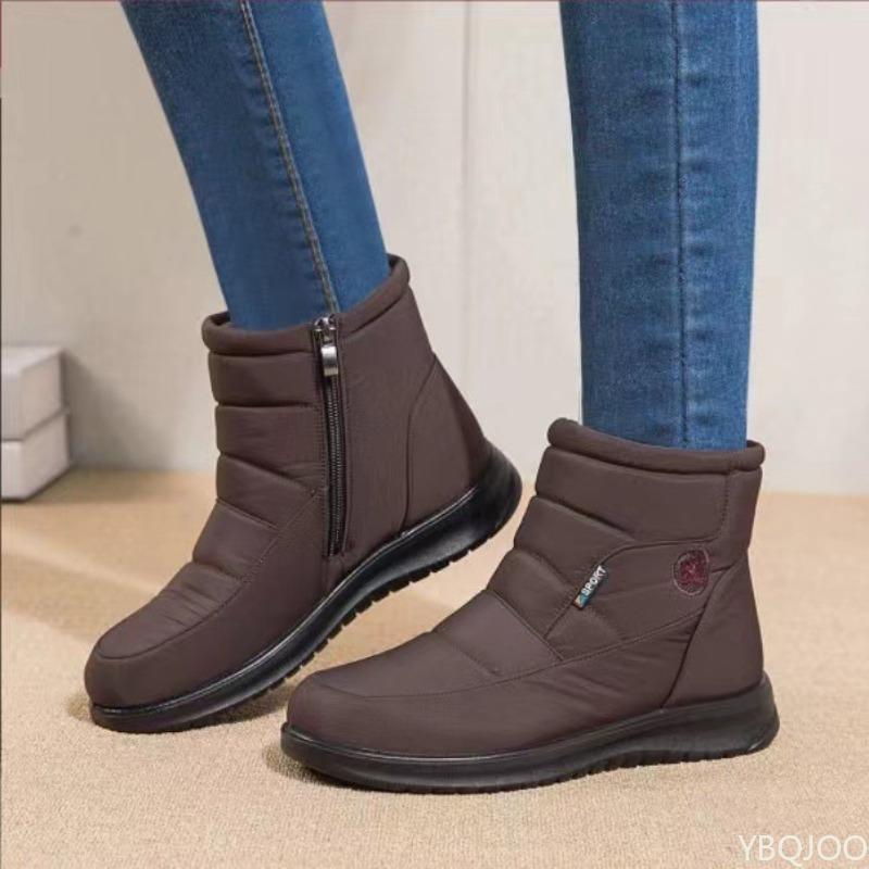 Neue Herbst Winter Damenstiefel Hoher Schaft Baumwollschuhe Bequem Warm Rutschfest Lässig Schneestiefel Modisch Vielseitig