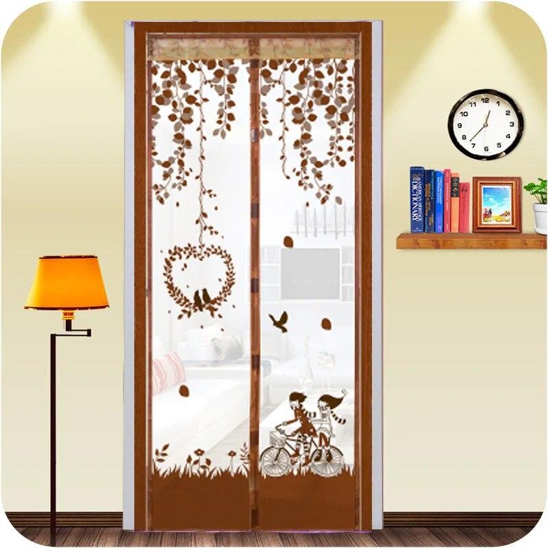 90 * 210cm/ 100*210 Cm Summer Magnetic Mesh Net Anti Mosquito Insect Fly Bug Curtain Automatic Closing Door Screen Kitchen Curtain