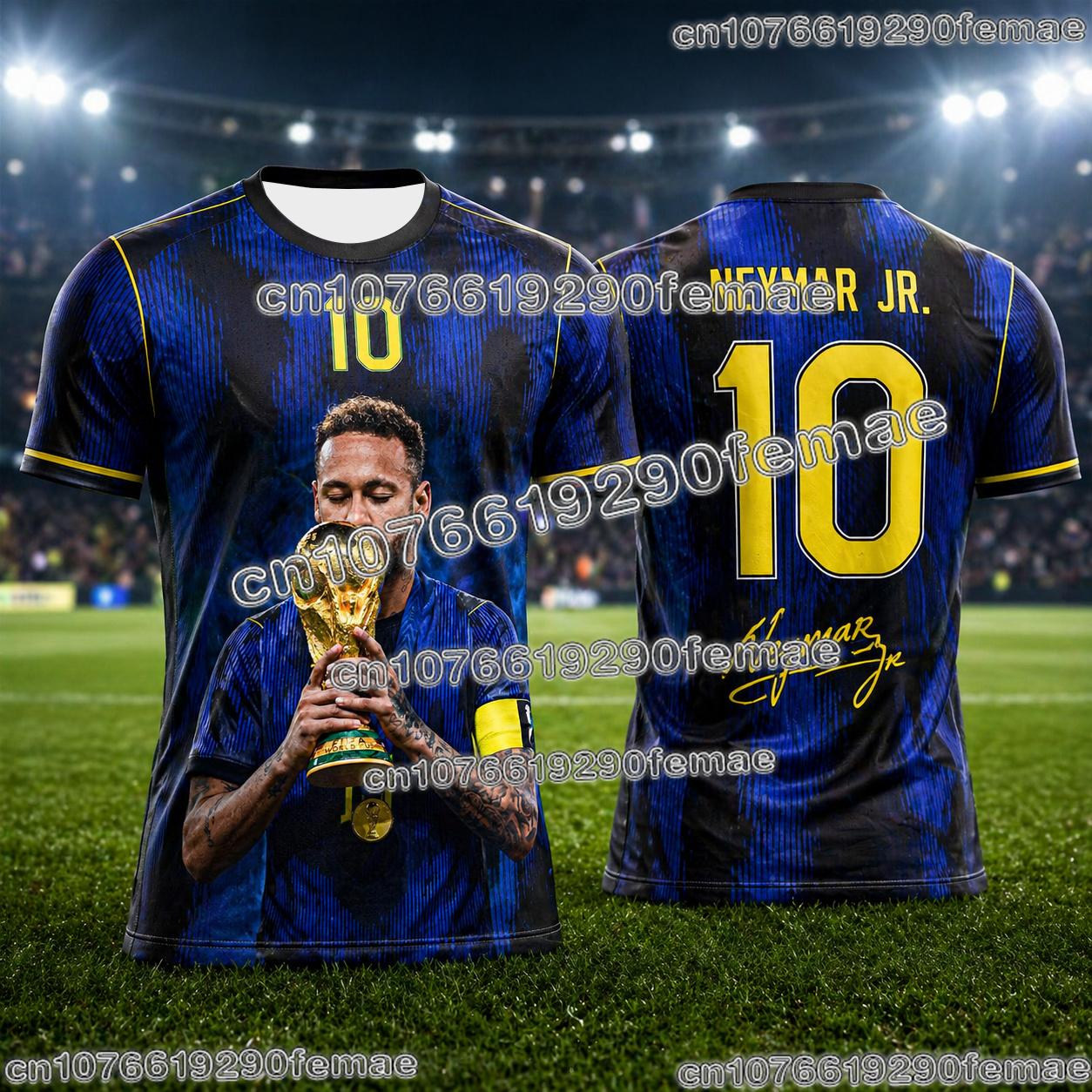 Kukebang Buiten Oefenen Voetbal En Dagelijkse Activiteiten Herdenkings 3D Geprint Voetbalshirt Ademend Fan Shirt 6XL