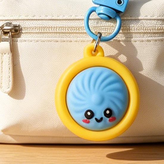 Mini Dumpling Keychain Pendant 6/8/10Pcs, Soft Cartoon Snack Accessories for Backpacks Keys Bags Office Lanyards