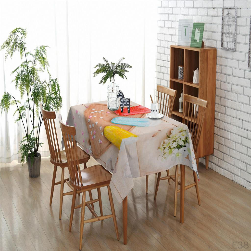-resistant Printed Tablecloth TV Stand Refrigerator Table Mat Decorative