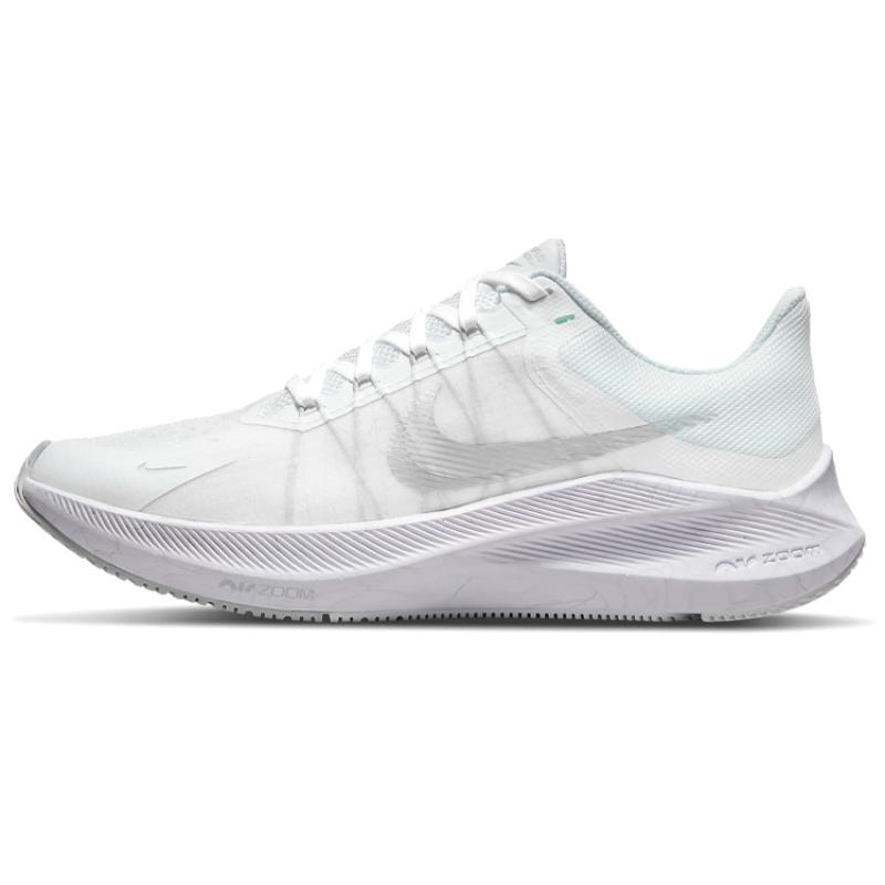 Nike Zoom Winflo 8 White Metallic Silver Women's Sneakers Casual CW3421-104