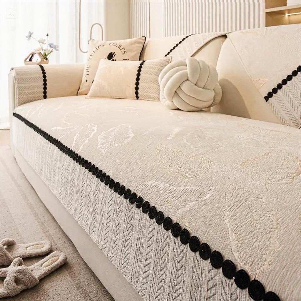 2025 Uniwersalna Poduszka na Sofę z Chenille - Antypoślizgowa, Czterosezonowa, Ekskluzywny Pokrowiec na Sofy Proste