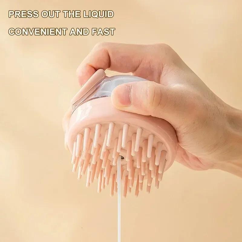 1pc Pet Bath Massage Silicone Brush Cat Specific Bath Brush To Remove Floating Hair Dog Scrubbing Tool Pet Bath Brush Pet Brush