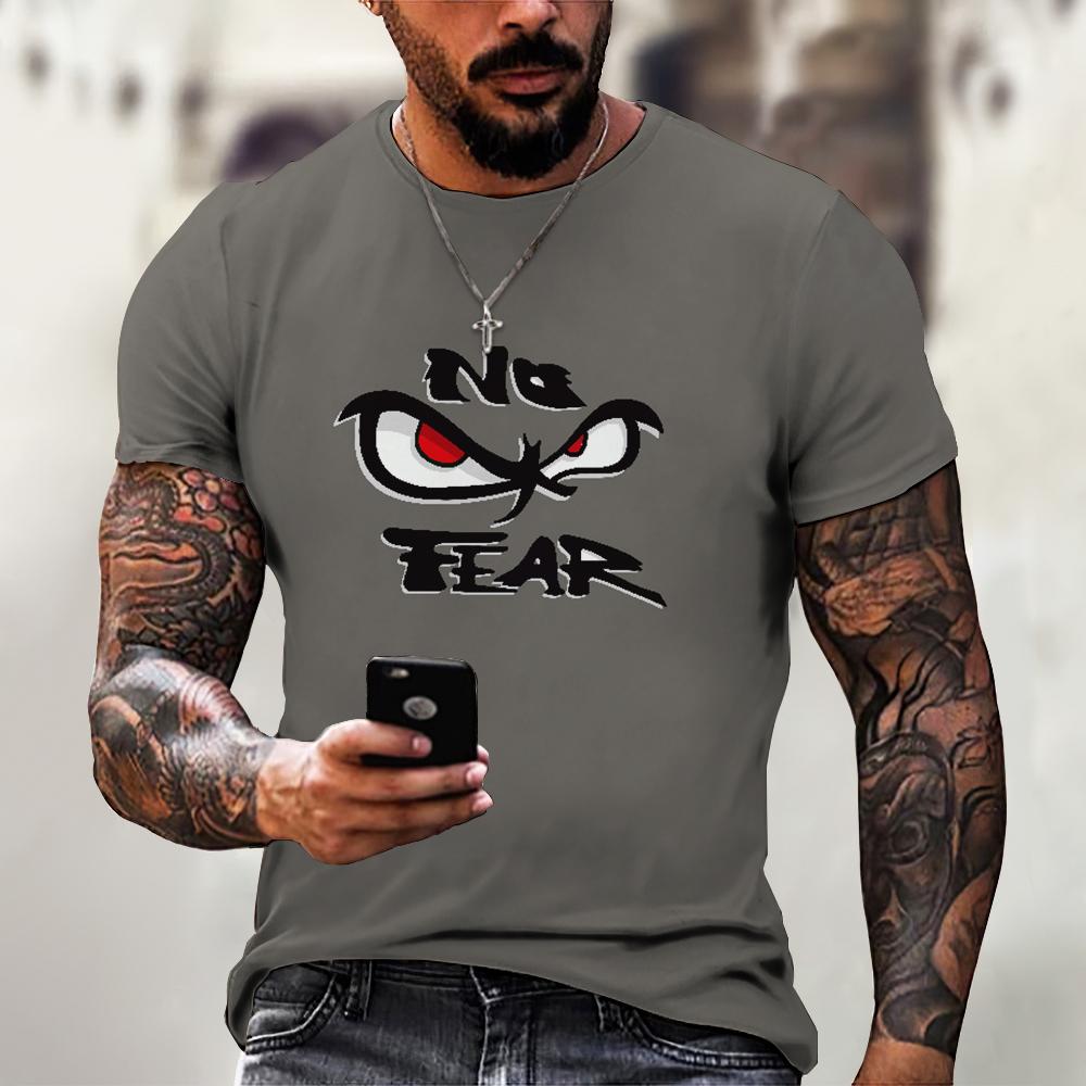 Summer Men's T Shirt Street Casual Short Sleeve Print T-Shirts Fashion Male Oversized Clothing O-Neck Pullover Funny Tops