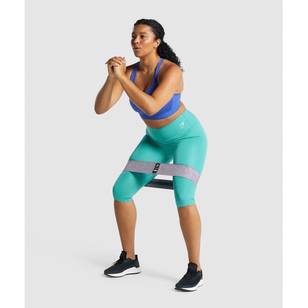 Gymshark Training Cropped Leggings Teal B1a1u Tbbb