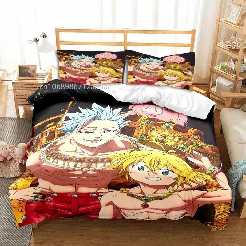 New Anime The Seven Deadly Sins All Season Twin Bedding Set 2/3 Piece Comforter Set Bed Duvet Cover Double King Comforter Cover