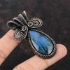 Labradorite Pendant Copper Wire Wrapped Pendant Handmade Pendant Labradorite Gemstone Jewelry Gift For Her Copper Jewelry Birthstone Pendant