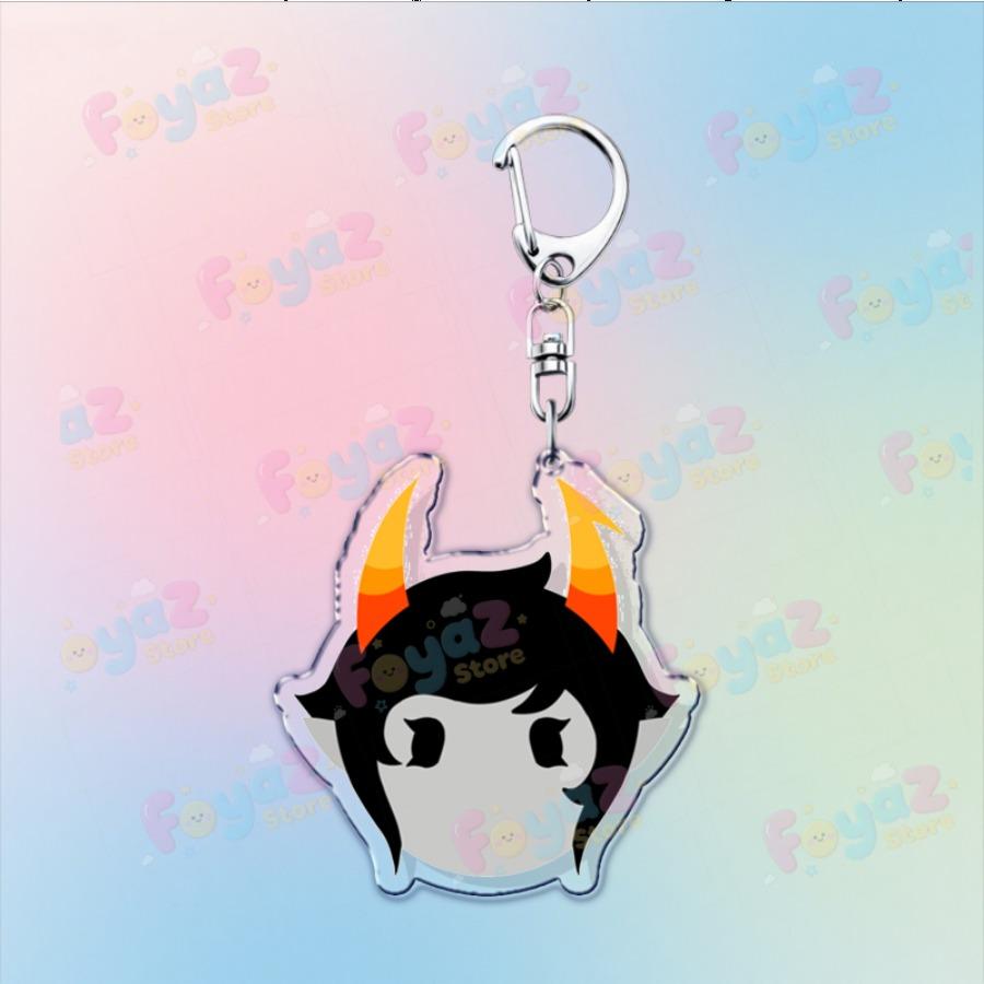 Cartoon Homestuck Keychain Accessories Bag Charms Dave Strider John Egbert Karkat Gamer Keyrings Jewelry Fans Freinds Gift