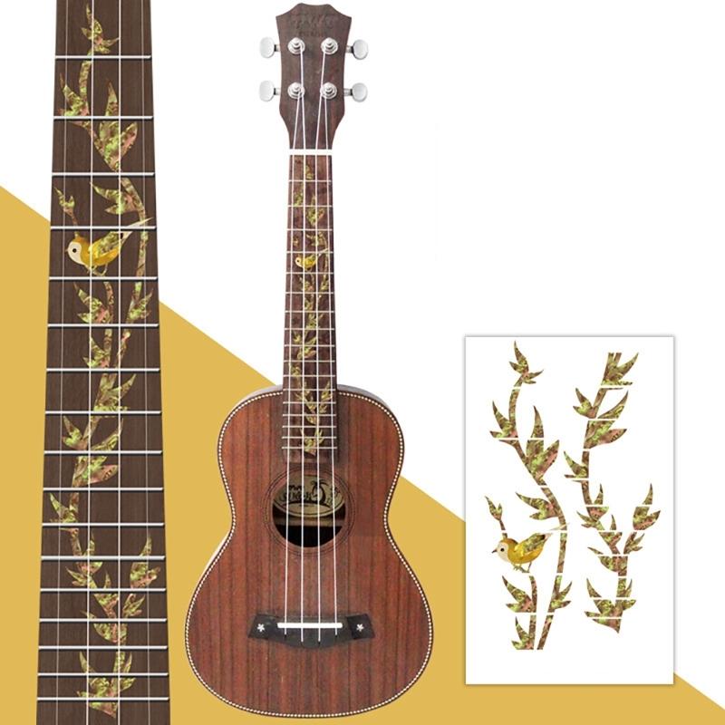 23inch Ukulele Fretboard Sticker Guitar Inlay Sticker Thin Inlay Sticker Fretboard Decals Marker for Guitar Bass Ukulele