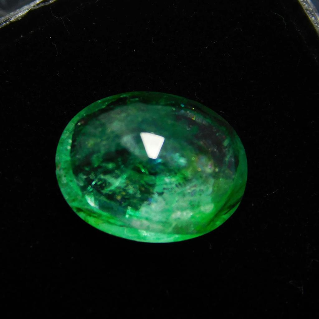 Natural Green Emerald Loose Gemstone Colombian 7 Ct Oval Cut for Jewelry Making and Gem Collections