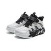 Anta Lightweight Comfortable Non-Slip Shock Absorbing Wear-Resistant Sweat-Absorbing Mid-Top Basketball Shoes Kids Sneaker White Black 312219952-2