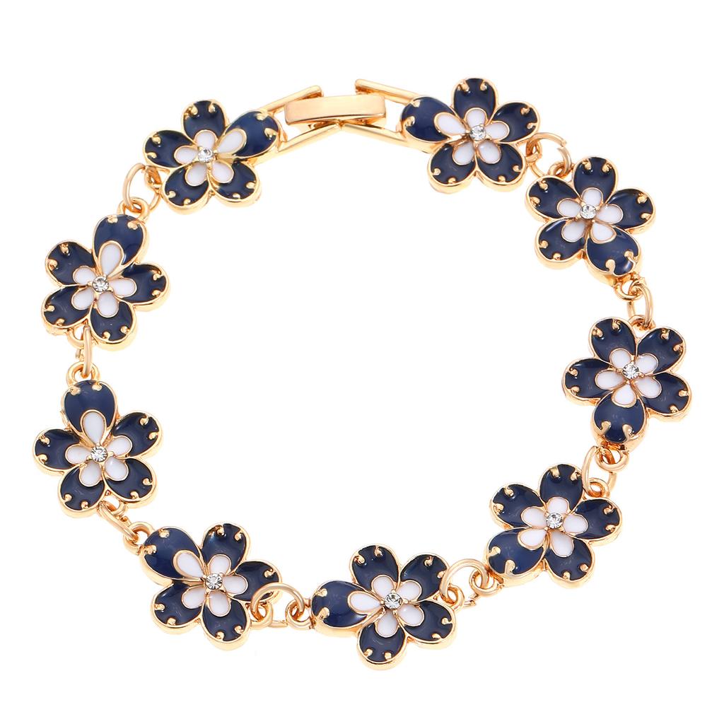 Alloy rose bracelet for women, retro and old design temperament bracelet