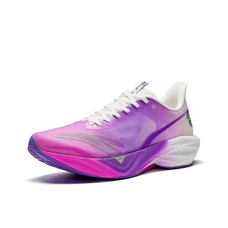 Anta Mach 6 Men Low-top Fabric Training Running Shoes Gradient Fuchsia Purple/green, Grape Purple, Papyrus White 112625583-10