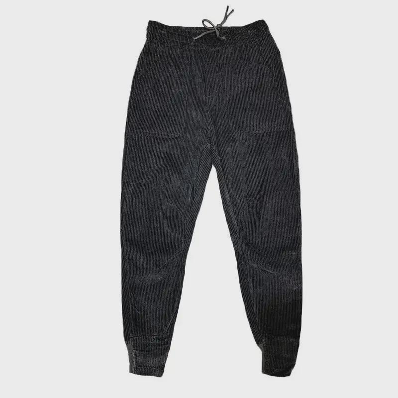 Men's Slim-Fit Corduroy Harem Sweatpants - Plus Velvet, Spring/Autumn Style