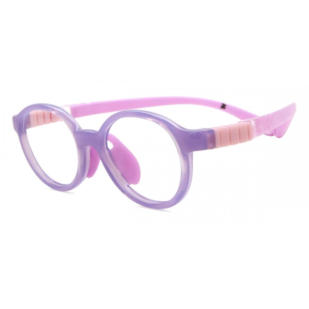 Full Rim Round Purple Smartbuy Kids Sparkle 9027 C5 Fashion Kids Eyeglasses