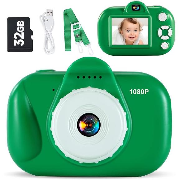 Kids Camera Digital Camera for Age 3-8, 1080P Toddler Camera for Kid with 32GB SD Card, Toddler Girls Toys Age 6-8, Christmas Birthday Gifts for