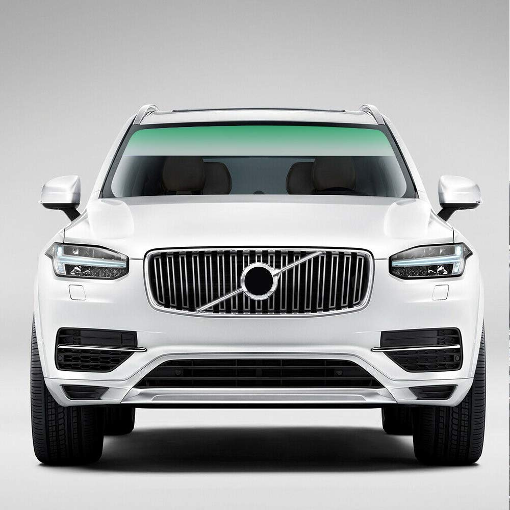 Plouluyt Car Tint Film Top Front Windshield Foil Protection Gradient 20X150cm(Green)