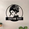 1pc Custom Japanese Geisha Metal Wall Art Personalized Name Sign Home Decor Hot Sale