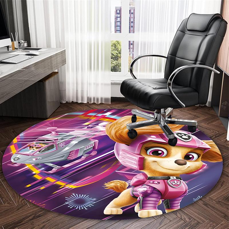 1pc Paw9 Carpet, Round Rug, Comfortable, Suitable for Entryways, Living Rooms, Office, And Bedrooms, Christmas Decoration