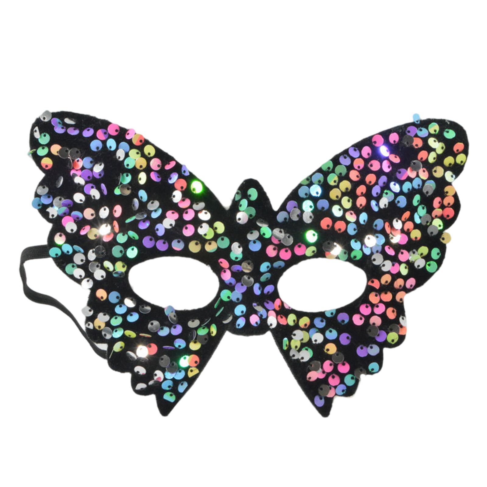 

Masquerade Mask for Women Shiny Sequins Butterfly Mask Princess Party Mask Pretty-Venice Half Face Mask Halloween Mask 2