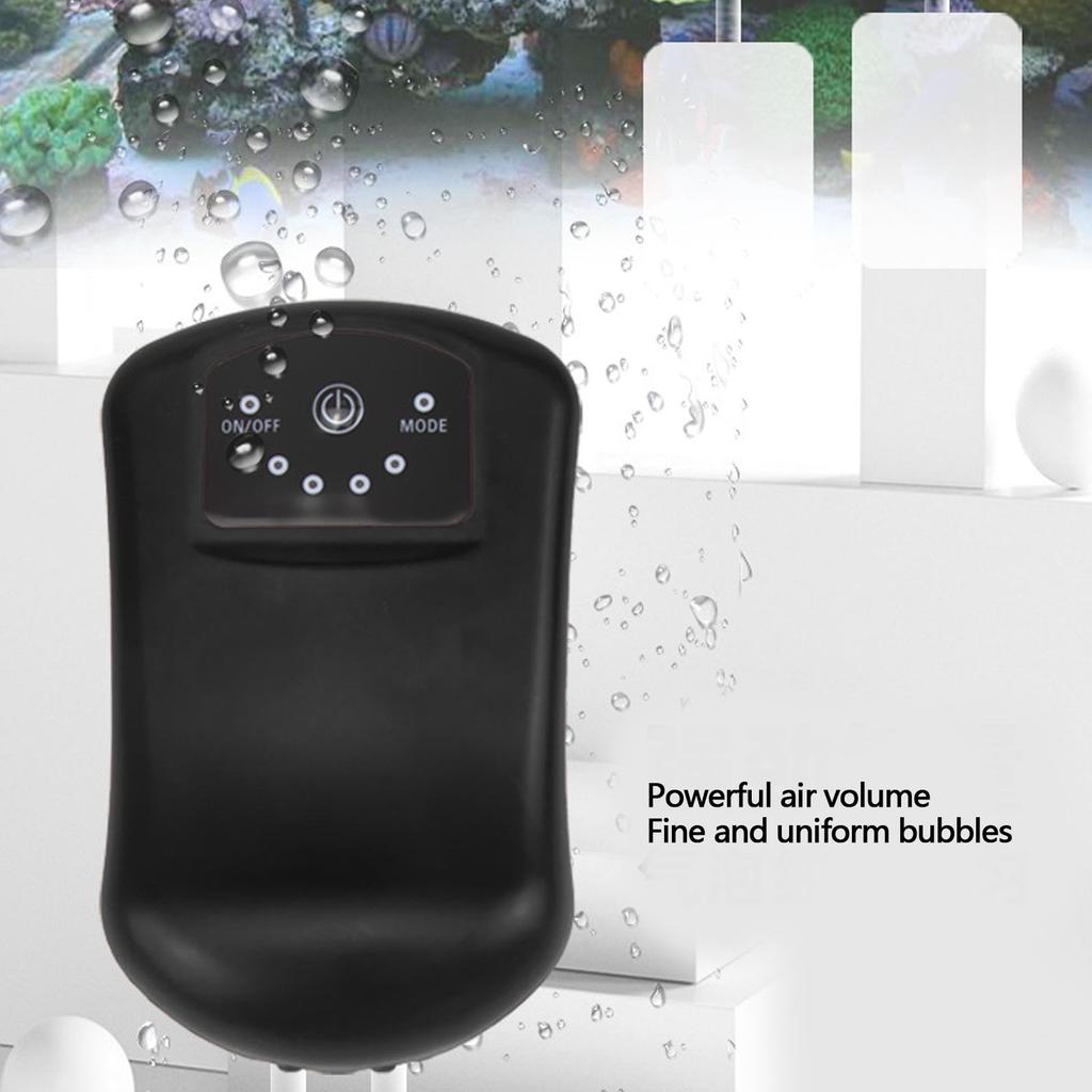 Fish Oxygen Pump Powerful Super Quiet Aquarium Pump with Charging Cable for Home Use