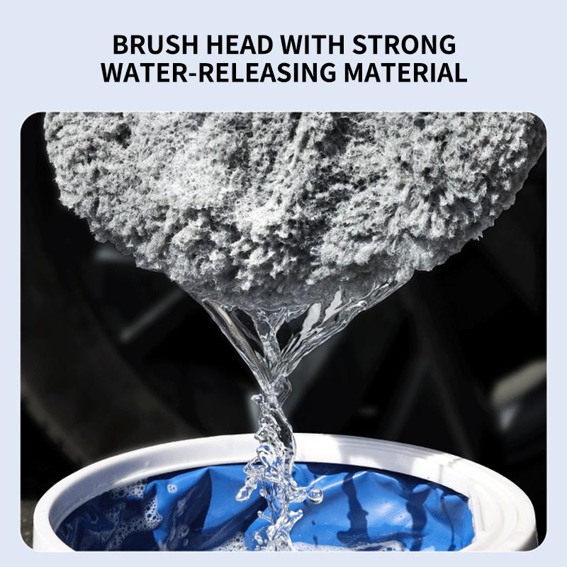 SEAMETAL Three Section Telescopic Car Washing Mop Super Absorbent Car Detailing Cleaning Mop Window Wash Tool Dust Wax Mop Soft