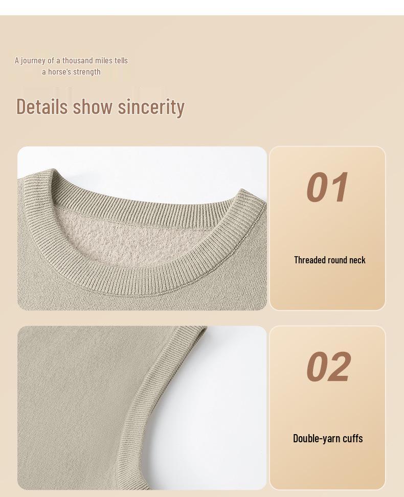 Men's Wool Modal Sweater Vest - Velvet Lined, Warm & Thick for Autumn/Winter
