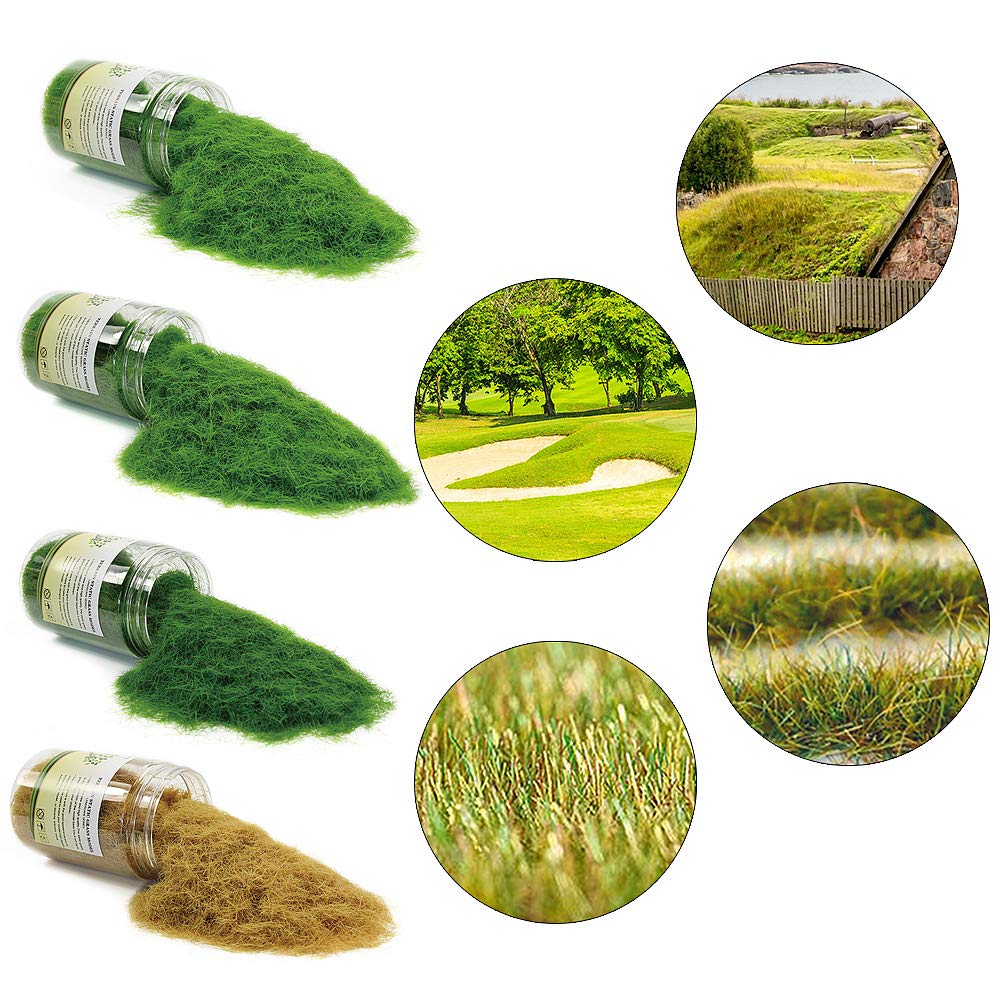 Artificial Grass Model Scenery Glass Building Miniature Railway DIY Powder, Grass, 8mm, Collection, Model, Model, Decoration, Landscape, Garden,