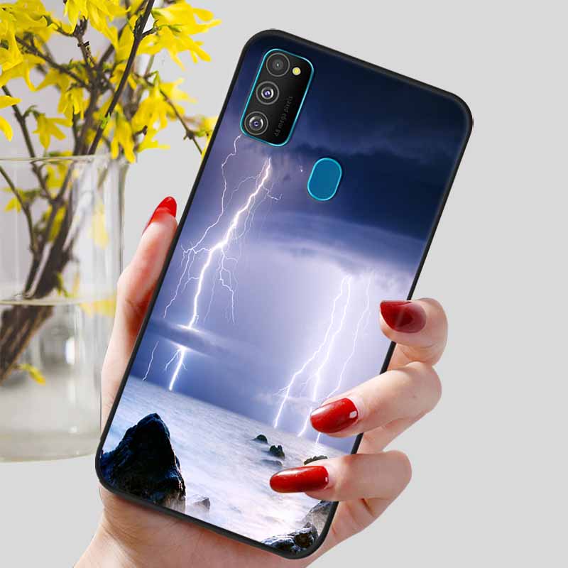 Funda para Samsung Galaxy M21 Funda Trasera de Silicona TPU Suave para Fundas de Teléfono Galaxy A21S M30S M31 M 21 M21S M31S Carcasas Negras Coques