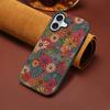 For iPhone 17 Case Flower Print PU Leather + PC + TPU Phone Cover