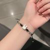 Cute Couple Bracelet Moonstone Obsidian Cat Bracelet Fashion Rabbit Woven Bracelet  Party Jewelry