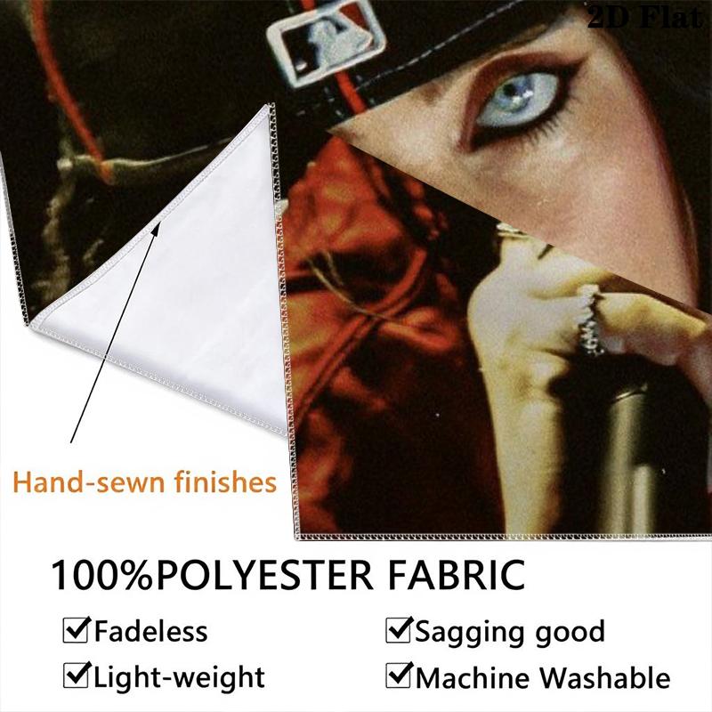 Billie Eilish Wall Tapestry Aesthetic Wall Hanging Printed Fabric Blanket Decorative Tapestries for Bedroom Living Room Home Decor
