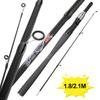 Portable 4 Section 5 Section Fishing Rod 1.8m 2.1m Carbon Fiber Fishing Rod Spinning Rod Carp Fishing Tackle