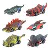 6 Stück Pull-Back Dinosaurier-Autospielzeug, hochgradig simuliertes Dinosaurierspielzeug, interaktives Kleinkind-Dinosaurierfahrzeug für 4-6 Jahre
