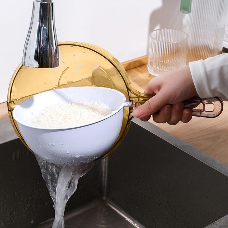 Fruit Cleaner Bowl Kitchen Colanders Colander With Spout And Handle For Vegetable Cleaning Rice Washing Kitchen Daily Meal